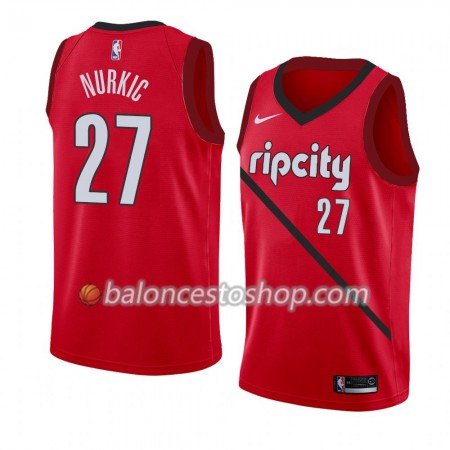 Camiseta Hombre NBA Portland Trail Blazers Jusuf Nurkic 27 2018-19 Nike Rojo Swingman